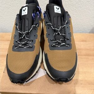 Veja Tan and Black Athletic Shoes